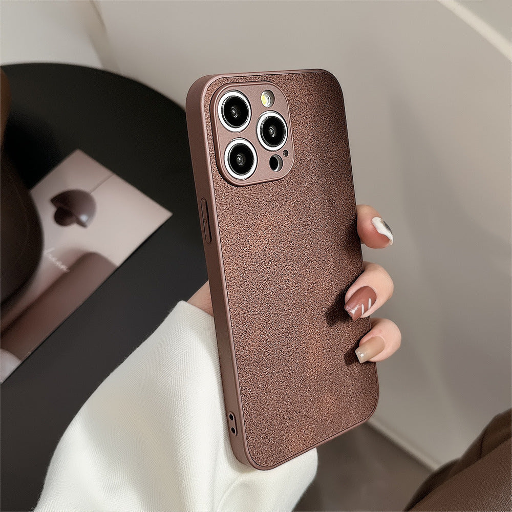Applicable to iPhone15 iPhone case 14promax Maillard brown ins moon pit pattern 11 cortex 13 premium X