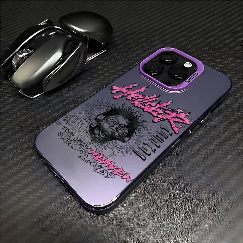 Fashion Graffiti Phone Case For iPhone 17 17e 16e 16 15 14 13 12 11 Pro Max Air Plus H-H-HellstarS-Anti Fall Matte Back Cover