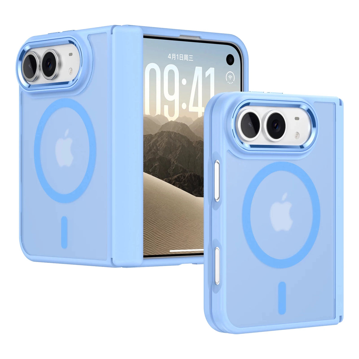 Premium Simplicity Magnetic Matte Translucent Phone Case For iPhone Duo 18 Ultra Magsafe Strip Double Layer Shockproof Cover