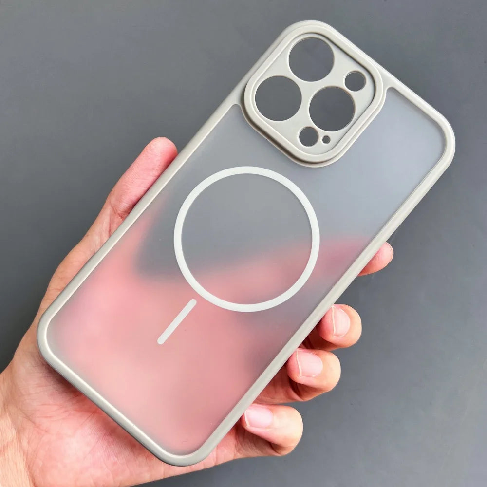 Breathable frosted magnetic wireless charging soft case - product image