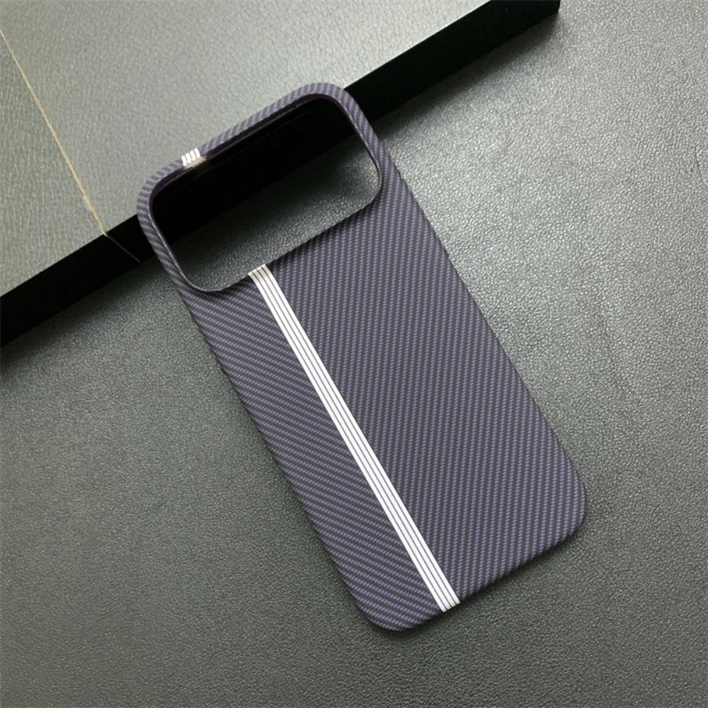 Carbon fiber kevlar shockproof phone case - product image