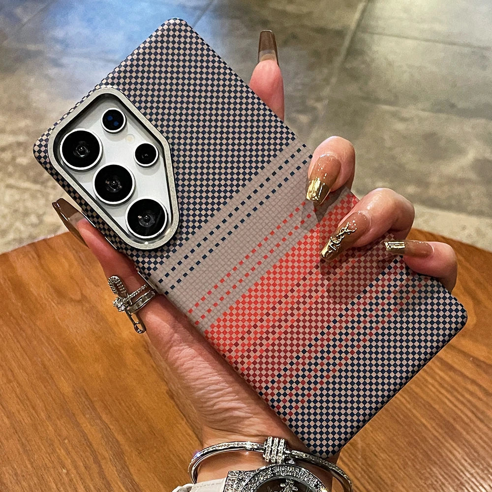 Carbon fiber magnetic lens protection case s25 ultra - product image