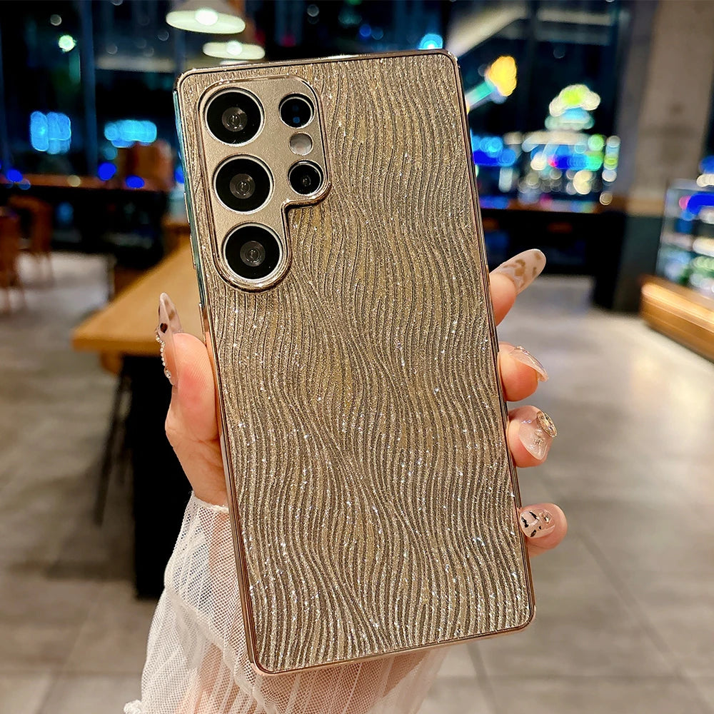 Glitter water ripple texture shockproof camera protective case - product image