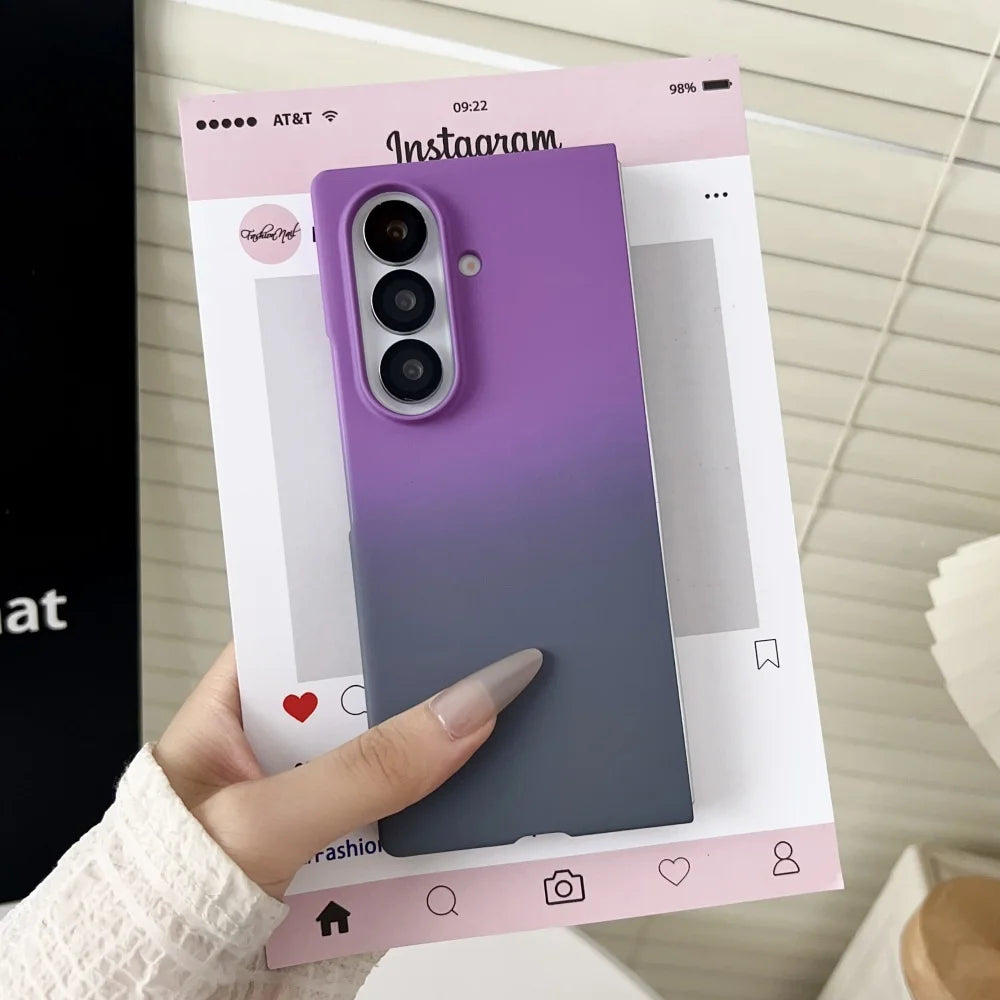 Gradient colorful ultra thin hard pc case samsung z fold - product image