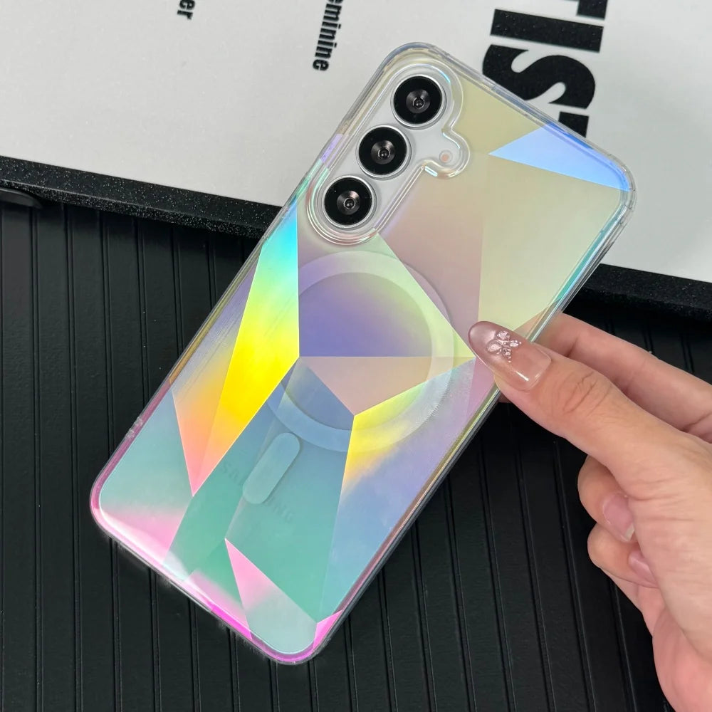 Laser gradient aurora transparent case - product image