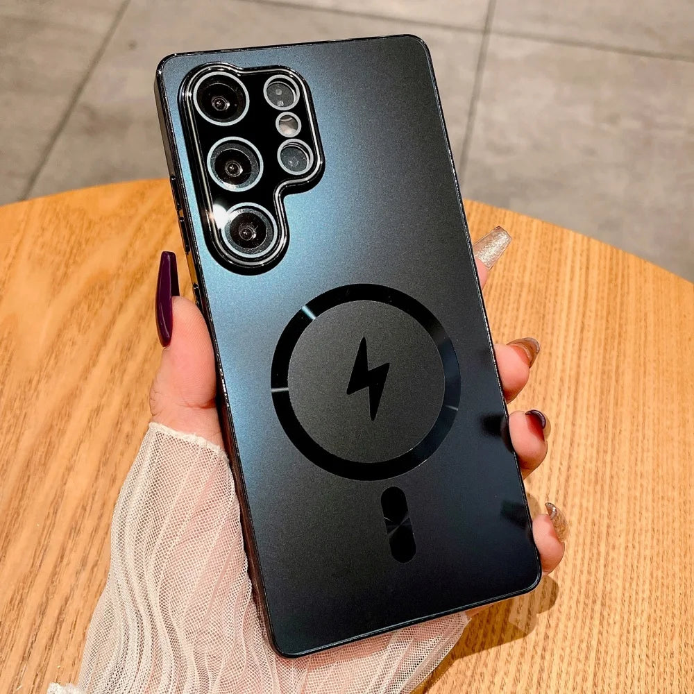 Laser matte magnetic wireless charging case - product image