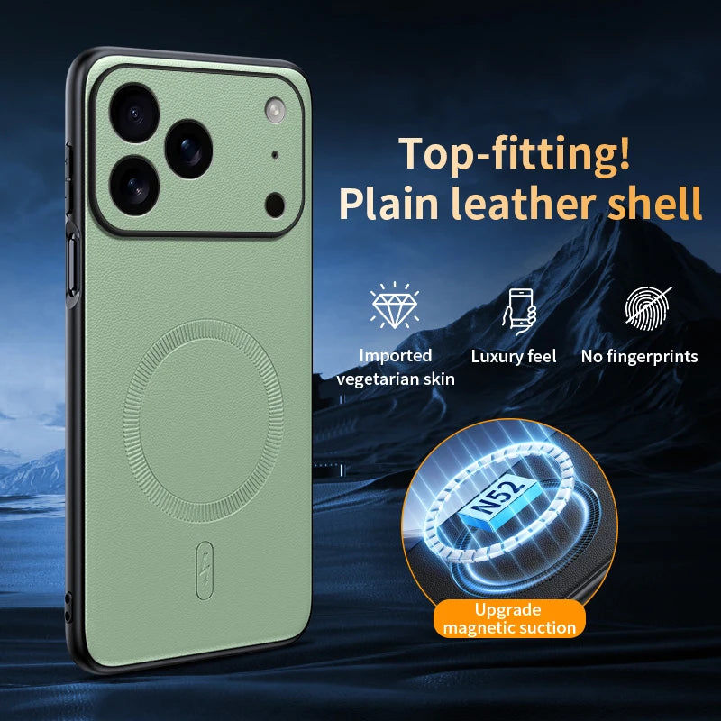 Leather magnetic soft full lens protection case - product image