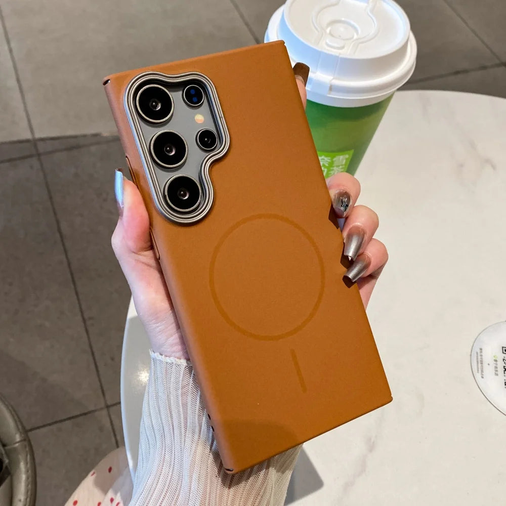 Luxury matte magnetic wireless charging pc shockproof case - product image