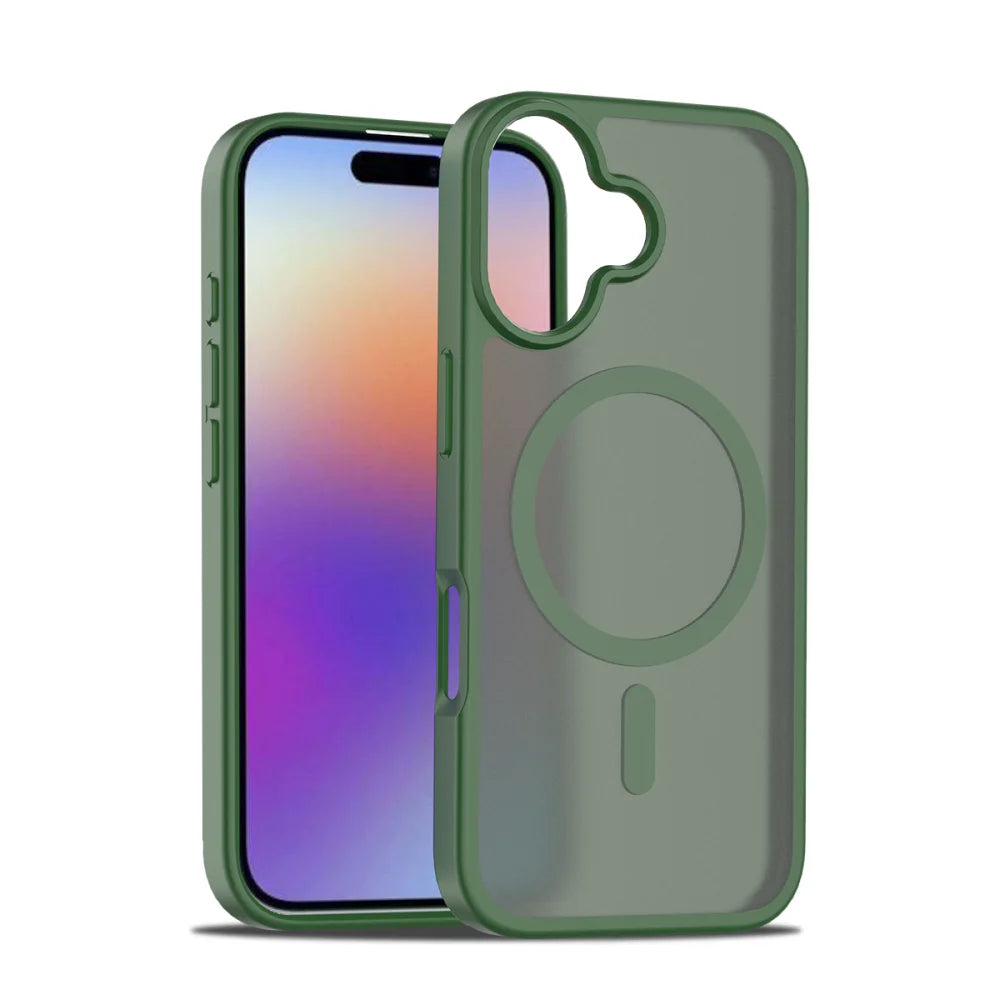 Matte magnetic wireless charger shockproof case - product image