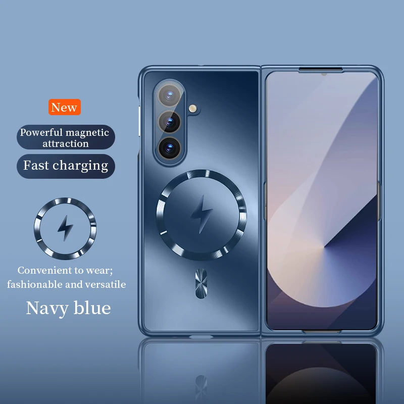 Matte magnetic wireless charging shockproof frosted case samsung z fold - product image