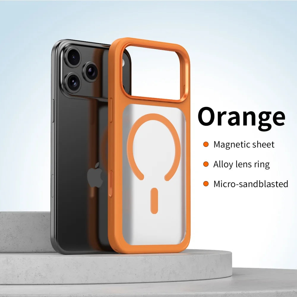 Matte translucent magnetic alloy lens ring protection case - product image