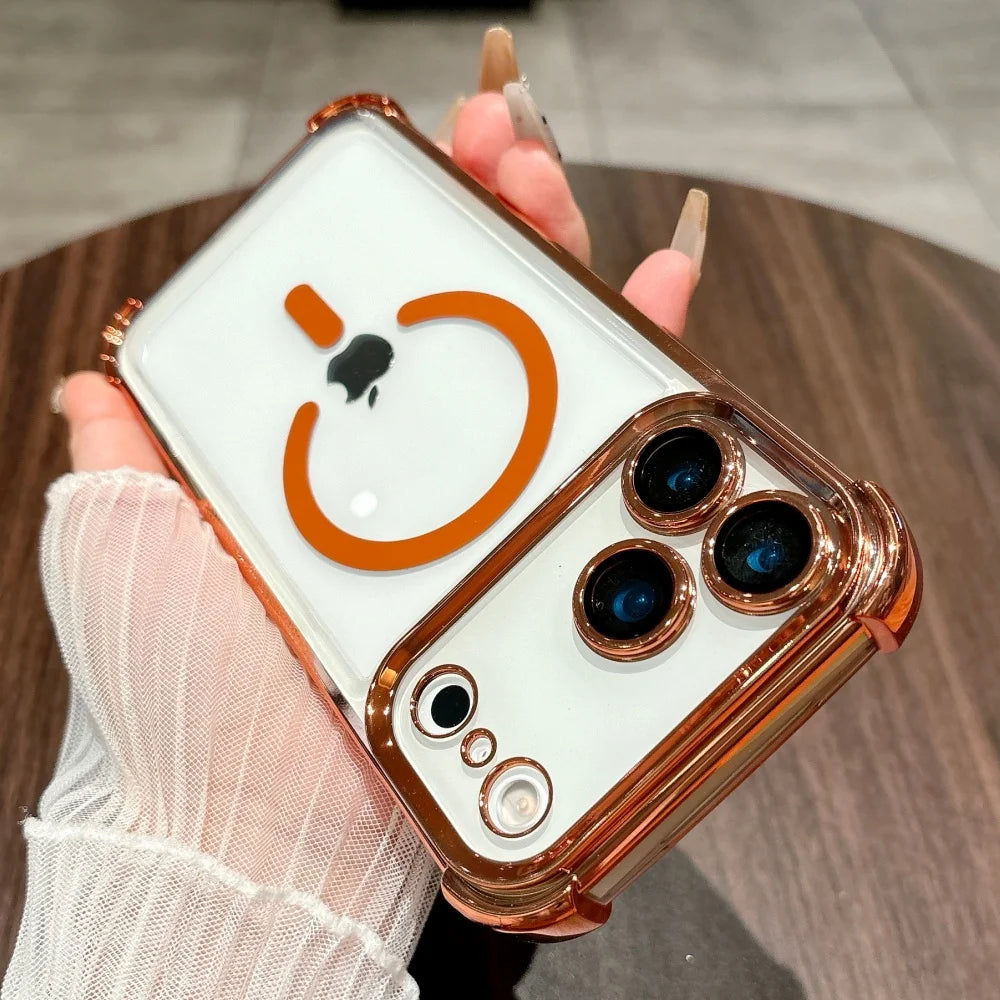 Plating clear soft magnetic camera protection case - product image