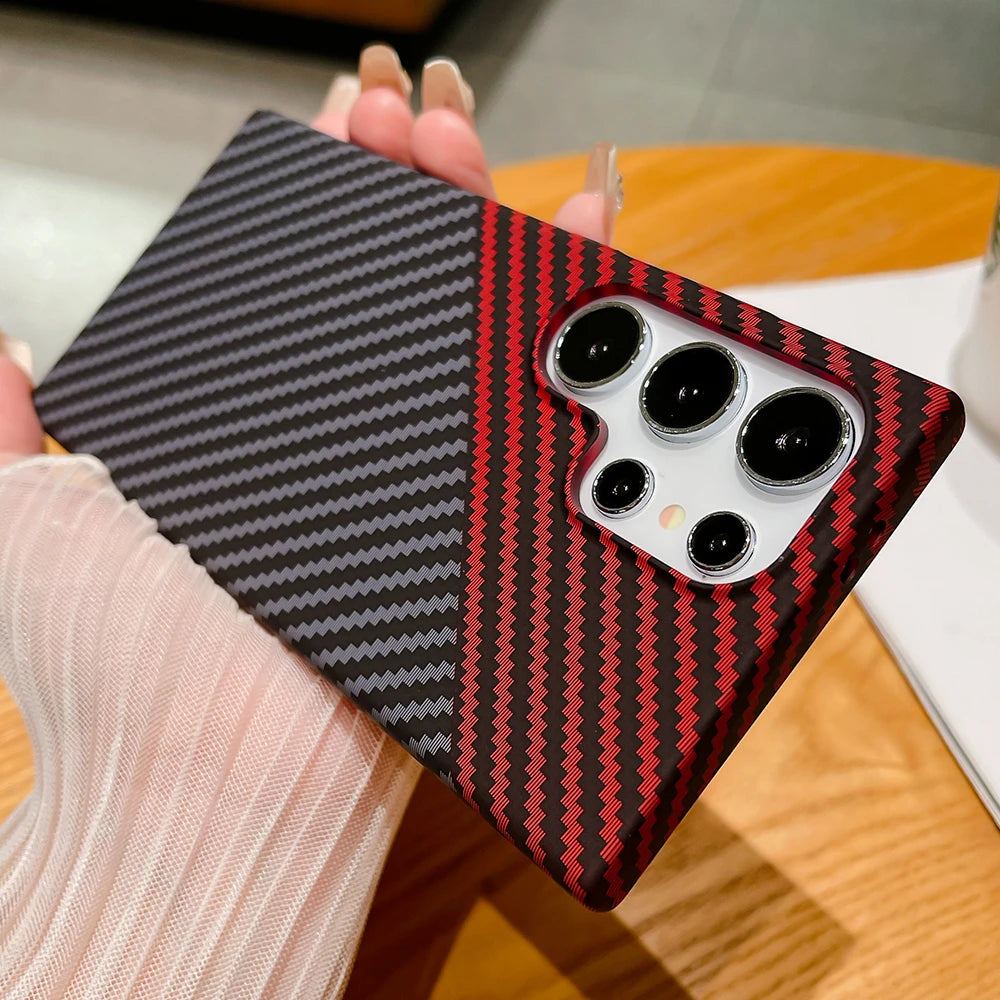 Ultra thin carbon fiber shockproof phone case samsung - product image