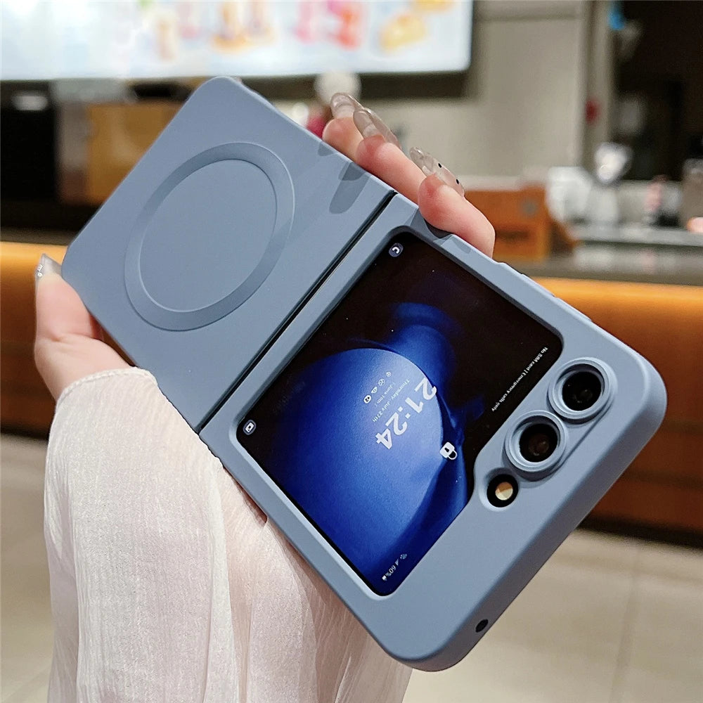 Foldable glass lens magnetic transparent case - product image