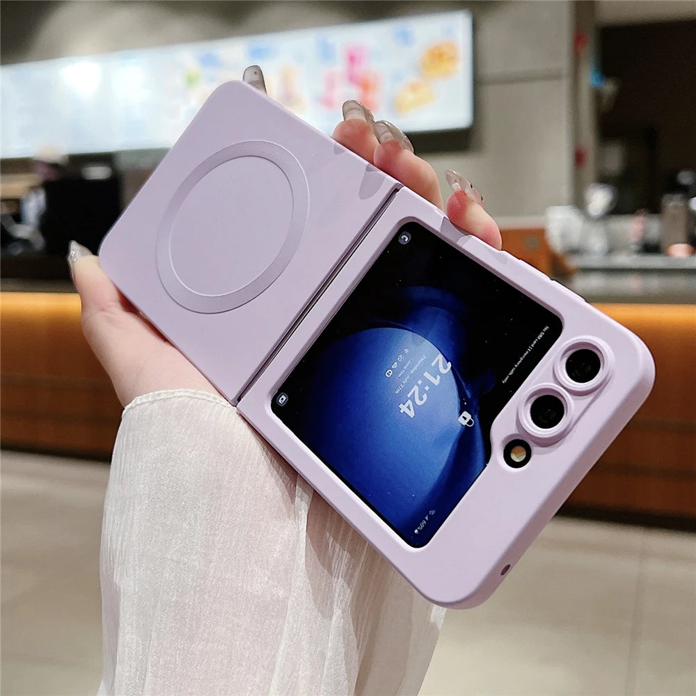 Foldable glass lens magnetic transparent case - product image