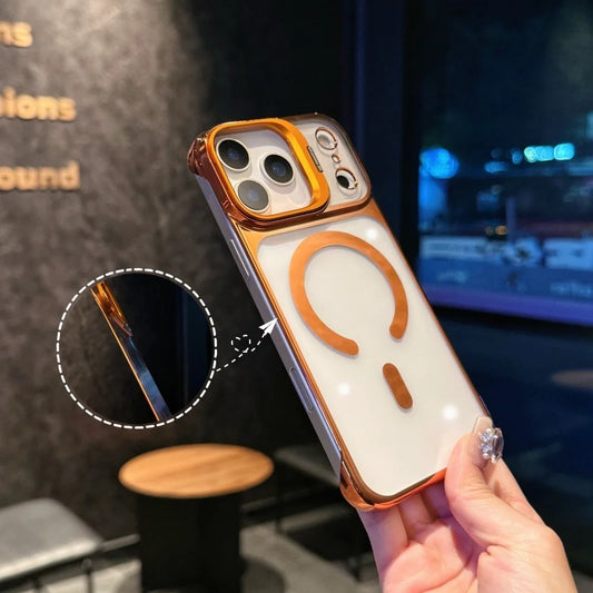 Foldable glass lens magnetic transparent case - product image