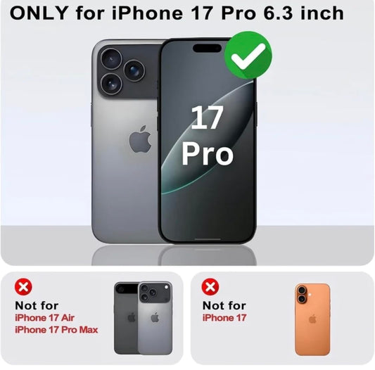 Magnetische Silikonhülle für iPhone 17 Pro, Stoßfeste Schutzhülle mit weichem Mikrofaserfutter, Schwarz, 6.3