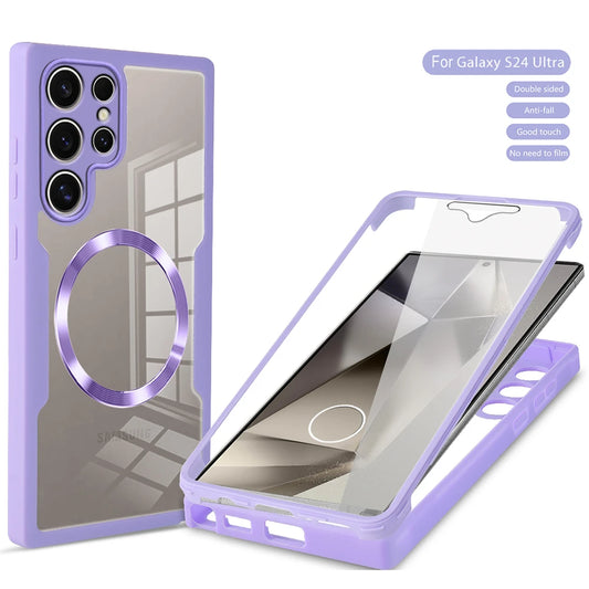 360 full body magnetic shockproof soft phone case samsung - product image