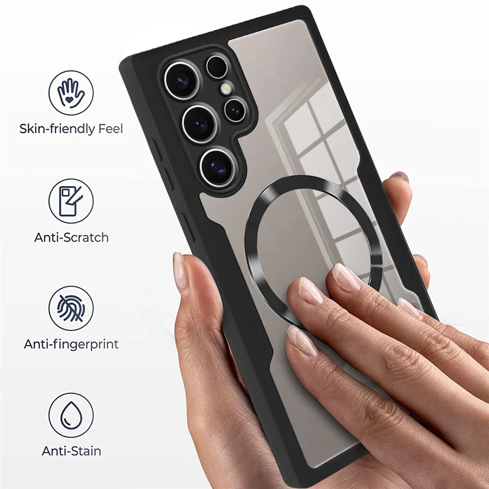 360 full body magnetic shockproof soft phone case samsung - product image