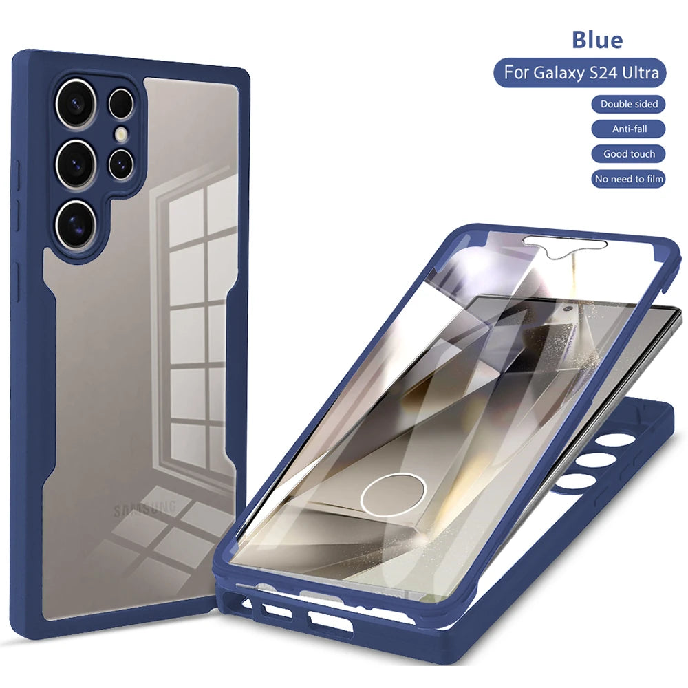 360 full body protection clear soft case samsung multiple models - product image