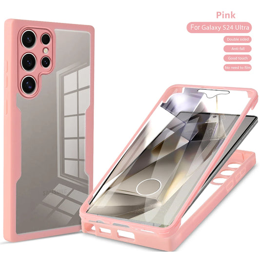 360 full body protection clear soft case samsung multiple models - product image