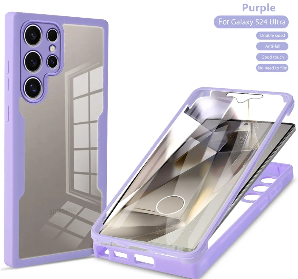 360 full body protection clear soft case samsung multiple models - product image