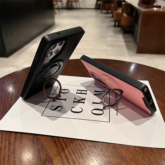 360° metal ring magnetic shockproof case - product image