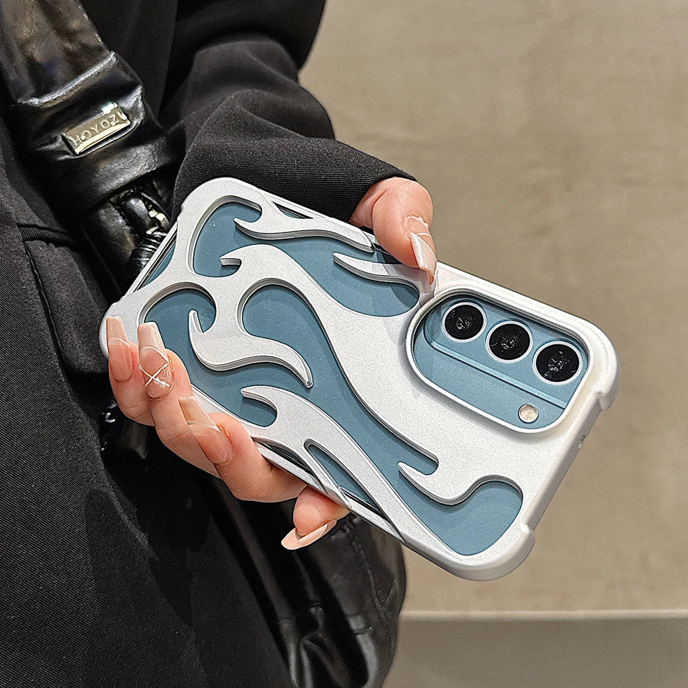 3d fire flame pattern shockproof soft case - product image