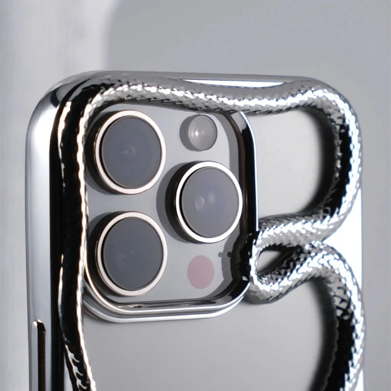 3d hollow snake matte plating heat dissipation case - product image