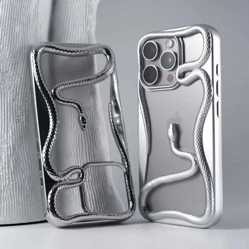 3d hollow snake matte plating heat dissipation case - product image