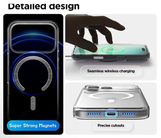 Clear Case für iPhone 17 Pro Max, stoßfest, Slim-Fit-Hülle, Fallschutz nach Militärstandard, transparent