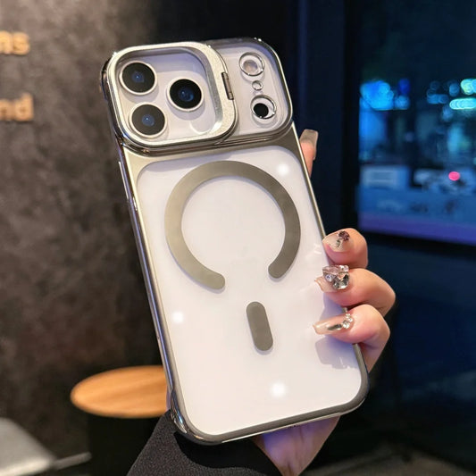 Foldable glass lens magnetic transparent case - product image