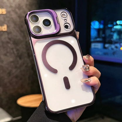 Foldable glass lens magnetic transparent case - product image