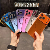 Luxury Acrylic for for 17/16/15 Pro Max/14/13 Frosted Streamer Magnetic Mobile Phone Case