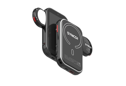 Synco XView M4 AI Wireless Magnetic Selfie Monitor Screen Gesture Control for Smartphone Selfie Vlog Live Stream Video Recording