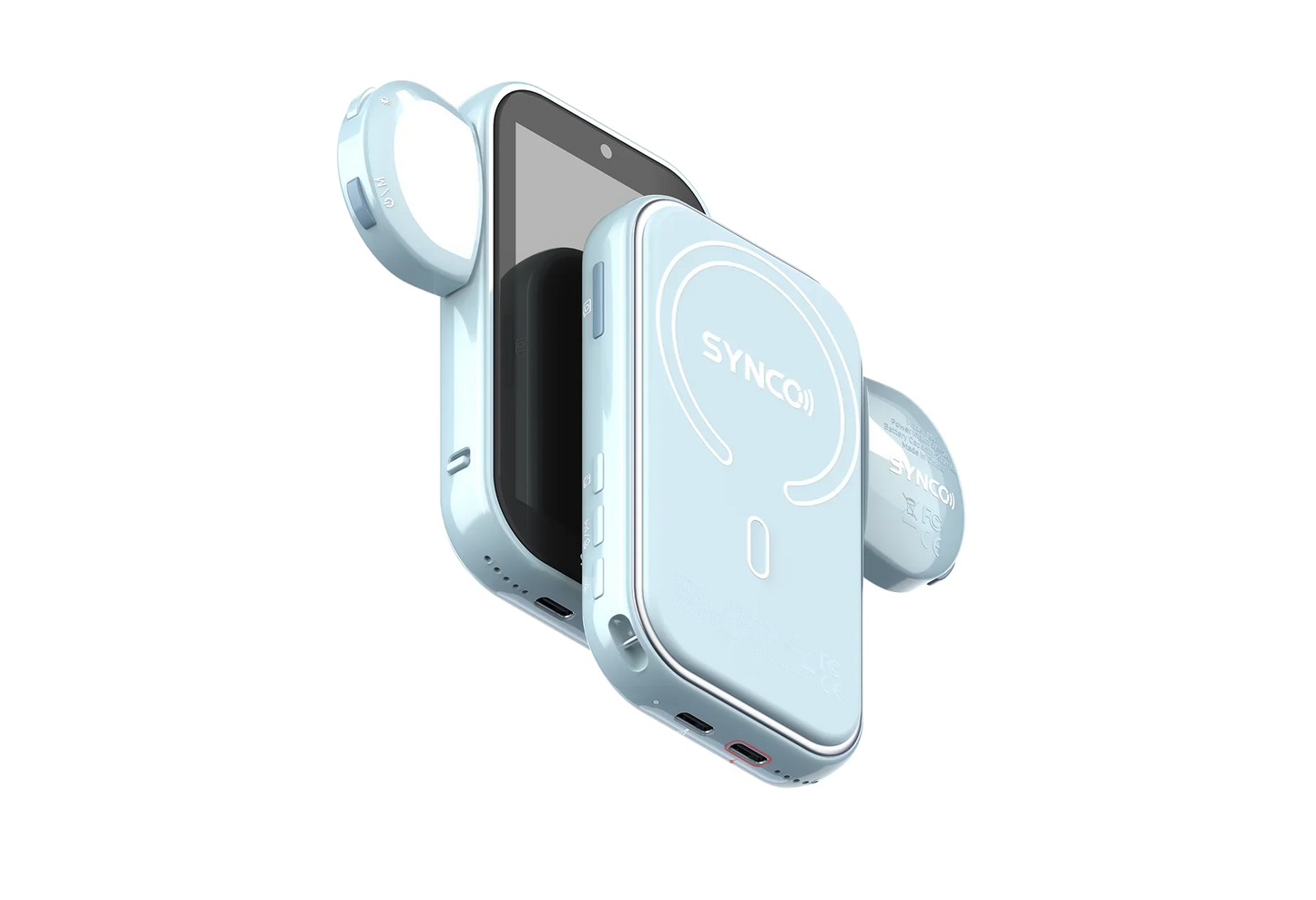 Synco XView M4 AI Wireless Magnetic Selfie Monitor Screen Gesture Control for Smartphone Selfie Vlog Live Stream Video Recording