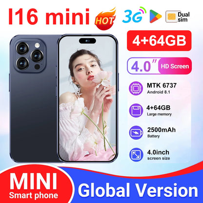 I16 Pro - a New 4-inch Full-screen Mini Smart Phone Suitable for Children and Students, Capable of Making Internet Calls.