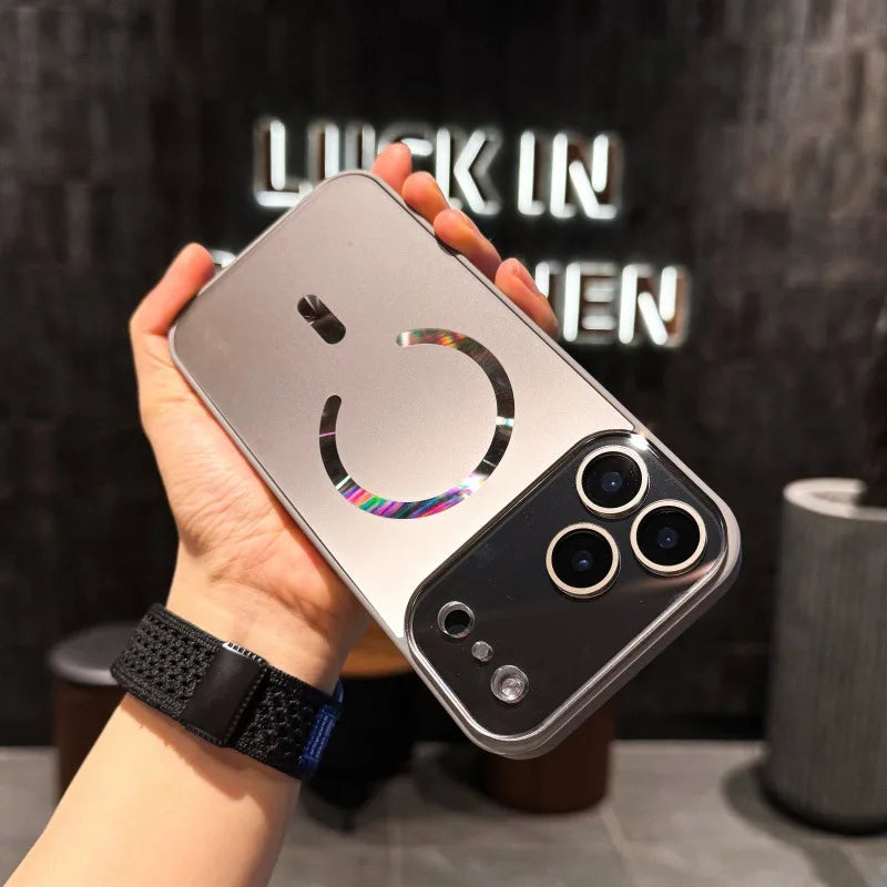 Luxury Acrylic for for 17/16/15 Pro Max/14/13 Frosted Streamer Magnetic Mobile Phone Case