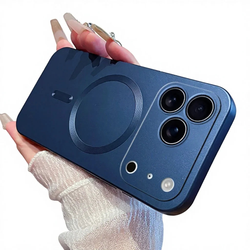 New 2025 for IPhone17ProMax Mobile Phone Case Plain Design Magnetic Frosted Silicone Full Cover Soft