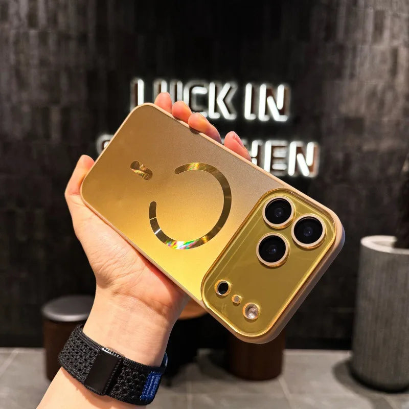 Luxury Acrylic for for 17/16/15 Pro Max/14/13 Frosted Streamer Magnetic Mobile Phone Case