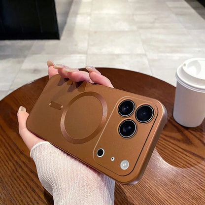 New 2025 for IPhone17ProMax Mobile Phone Case Plain Design Magnetic Frosted Silicone Full Cover Soft