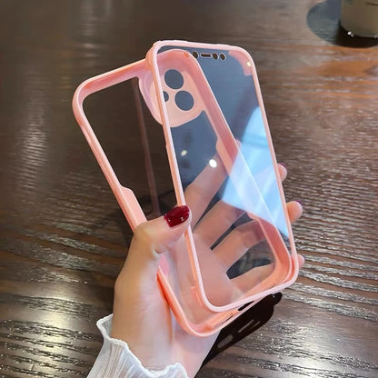 Luxury 360 Full Body Front+Back Clear Case For iPhone 17 16 15 14 13 11 12 Pro Max XS X 7 Plus Silicone Bumper Shockproof Cover