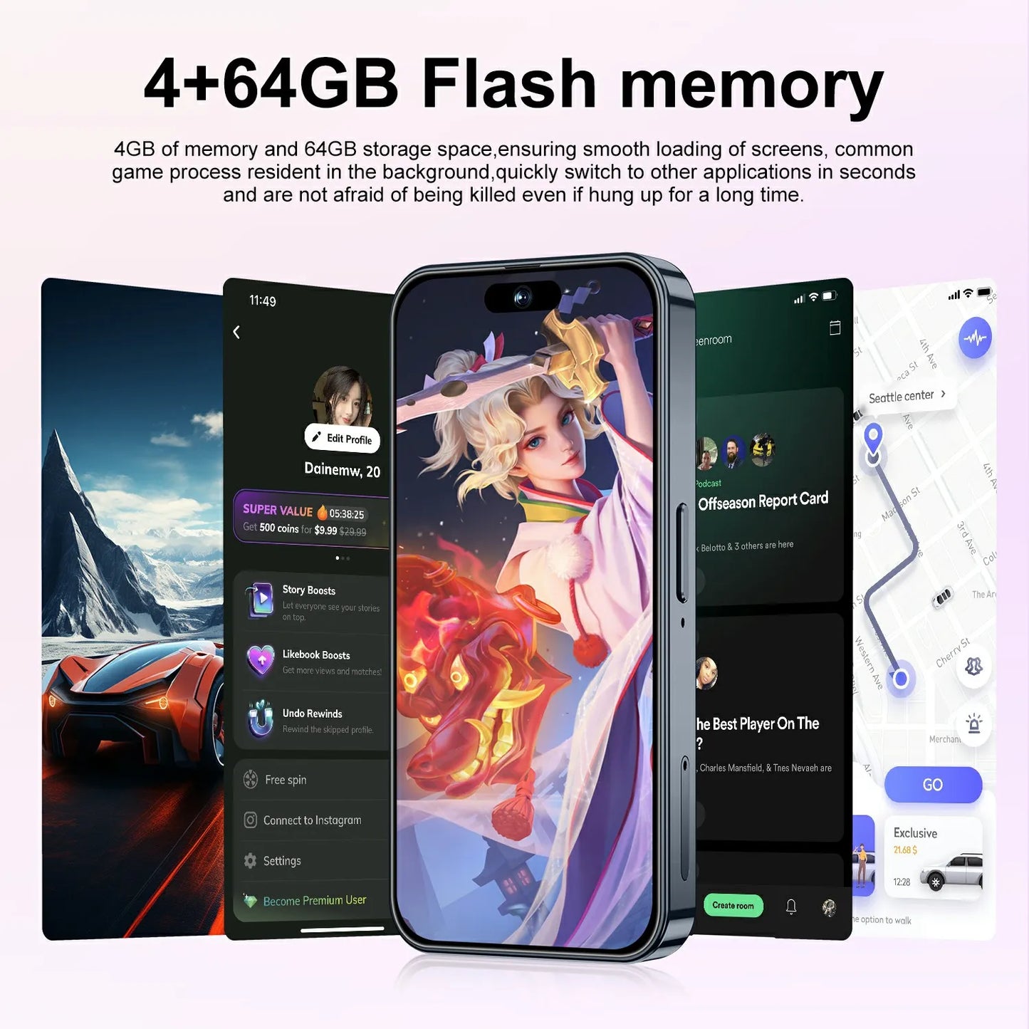 I16 Pro - a New 4-inch Full-screen Mini Smart Phone Suitable for Children and Students, Capable of Making Internet Calls.