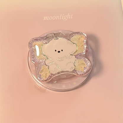 Gilt color illustration for Magsafe magnetic bracket personalized cartoon mobile phone airbag bracket telescopic portable