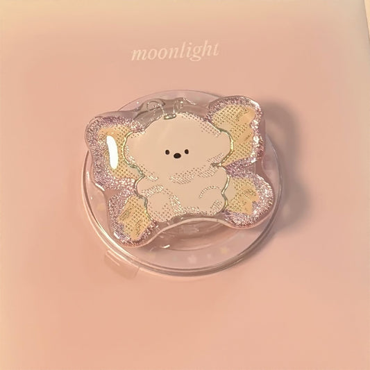 Gilt color illustration for Magsafe magnetic bracket personalized cartoon mobile phone airbag bracket telescopic portable