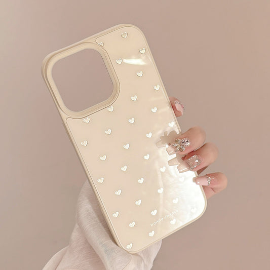 Gilt ins small love apple 16 mobile phone case for iPhone16pro max niche 15 glass 13 hard 12