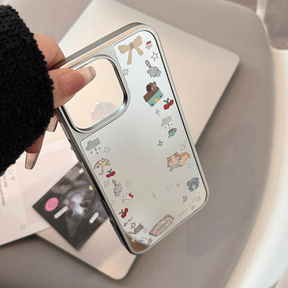 Korean ins electroplated mirror surface is suitable for 16 Apple 15Pro Max mobile phone case iphone17 Puppy Shake Music 13