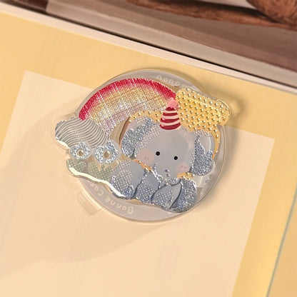 Gilt color illustration for Magsafe magnetic bracket personalized cartoon mobile phone airbag bracket telescopic portable