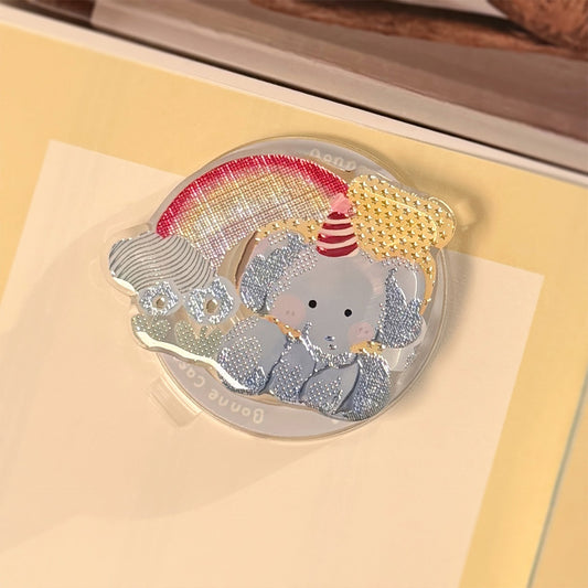 Gilt color illustration for Magsafe magnetic bracket personalized cartoon mobile phone airbag bracket telescopic portable