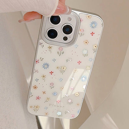 Gilt mobile phone case Apple 16 color small floral 17promax for iPhone14 anti-drop 11 glass 13 hard